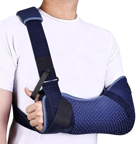 Willcom Arm Sling for Shoulder Injury, Shoulder Support with Waist Strap for Men and Women, Shoulder Sling for Rotator Cuff Torn Hand Wrist Elbow Post-Surgery(Comfort Version, Left, M, 28.5-41 Inch)