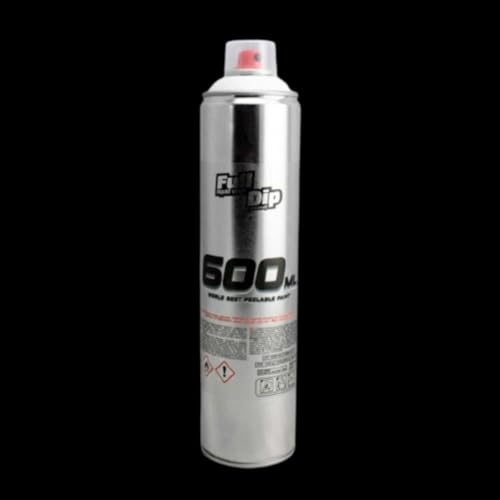 AutoFullCar Full Dip Sprühfarbe, Mattschwarz, Vinyl, 600 ml (Schwarz-Metallic)