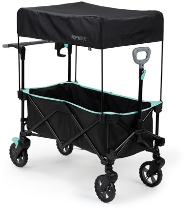 Ingenuity Ingenuity Pop 'N Ride Lightweight Stroller Wagon - Face-to-Face Seats for 2 with 3-Point Harnesses & Sun Canopy