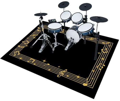 CCTSA Schlagzeug Teppich | Schallschutzteppich | Trommel Teppiche | Rutschfester Drum Teppich | Drum Kits Elektronisch Drum Snare Klavier Musikinstrumente Teppich 230 x 200 cm