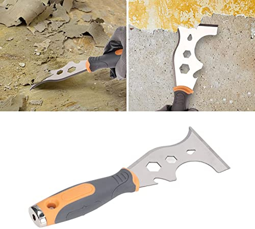 Couteau à Mastic Multifonctionnel 16 en 1 – Outil de Grattoir pour Enlever la Peinture en Acier Inoxydable de qualité Supérieure avec Poignée Ergonomique – Accessoire pour