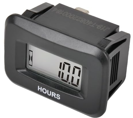 Compteurs d’heures d’entretien numériques RileyFine pour petits moteurs, DC 5V à 60V, étanche IP68, utilisé sur tondeuse à gazon autoportée tracteur générateur camping-car voiturette de golf moto bate