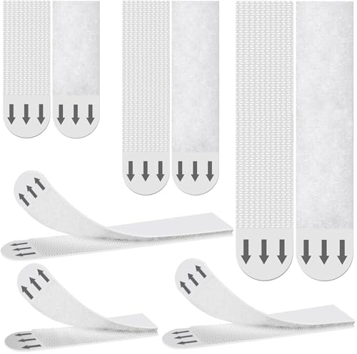 Picture Hanging Strips Kit Heavy Duty, 3 Size No Nails Adhesive Poster Strips for Frame Mounting Hooks, Damage Free Hanging Poster Hangers for Wall Decoration, Classroom, Renter Friendly, White 96 PCS