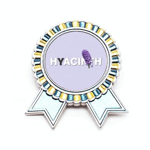 Broche en forme de fleur de jacinthe violette, M, Métal