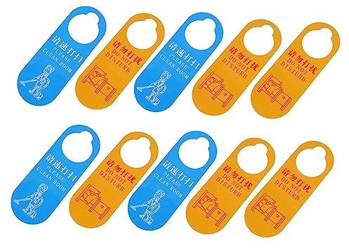 MUSISALY Hotel Bitte Reinigen Türschild PVC Türhänger mit Hinweisschild für 10 Stück Langlebig und Einfach Aufzuhängen