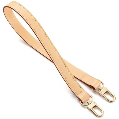 Sentral Handväska rem ersättning kort äkta läder väskrem brun beige svart axelrem för pochette armväska underarmsväska mångsidig plånbok, vachetta beige stp, M