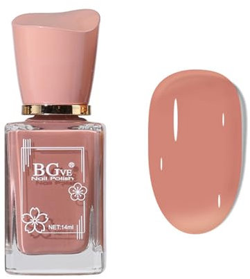 Nail Polish Nude - Translucent Pink Nail Polish - Air Quick Dry High Coverage Jelly Nail Varnish - Classic & Natural Pink Nail Art Polish For Women Manicure DIY