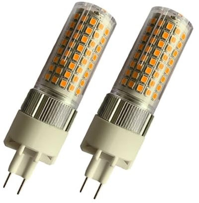 RZL Éclairage, Lot de 2, lampe LED en forme de maïs AC85~265V 120-2835smd G8.5 16W PC+lampe en aluminium avec couvercle(Natural white)