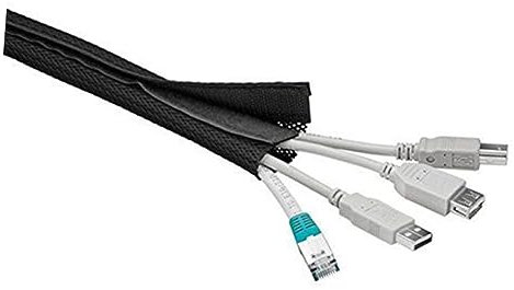 DOITOOL Cable Management Sleeve Black Flexible Cord Organizer for Tv Computer Conceal Wire at Home Desk