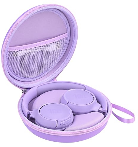 STUKCAZE Headphone Case for JBL Tune 510BT 520BT, Hard Portable Headphone Carrying Case, Over Ear Headphone Storage Protective Case (Purple)