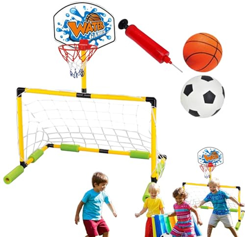 Generico Schwimmender Basketballkorb für Pool, wasserdicht, mit Pumpe und Ball, wasserdicht, tragbar, für See, Strand, Garten, Kinder und Erwachsene