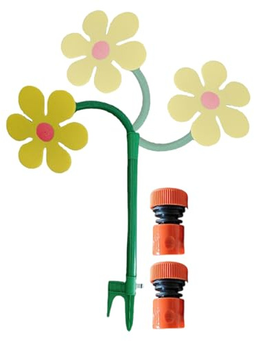 Zuasdvnk Sprinkler mit tanzender Blume, um 360 Grad drehbar, bewegliches Bewässerungswerkzeug, lustiges dekoratives Bewässerungswerkzeug für Hinterhof, Kleinkinder, Spielplatz, Hund, Kühlpark, Rasen