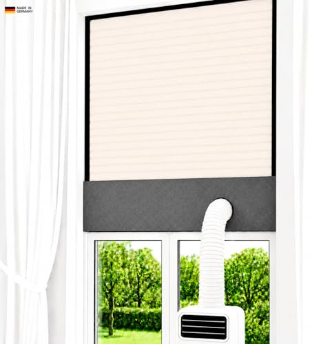 CoolFrech Door & Window Seal for Mobile Air Conditioners - for Windows, Double-Leaf Windows & Doors - Air Conditioning Seal - Easy & Quick Installation without Drilling/Gluing (up to 91.0 cm)