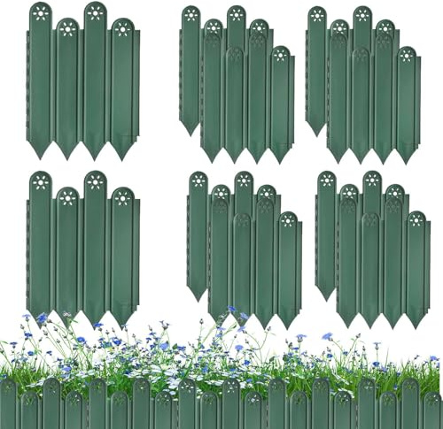 Nhujevkom Borde para Jardín - Bordes Decorativos para Parterres | 10 Piezas Valla Decorativa Protectora para Césped Jardín Parterre Patio Caminos
