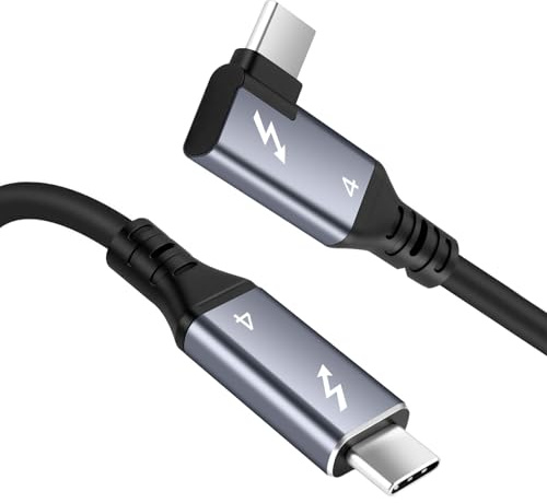 RUIZHI Pour Thunderbolt 4 Câble 2 m – USB4 V2.0 40 Gbps Câble de Données, Charge Rapide PD 3.1 240 W, 4K@540Hz / Double 8K@60Hz, Compatible avec pour Macbook, pour MacBook, SSD, Display - TPE Cable