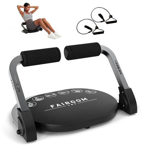 Fairgom Ab Machine for Home Gym, Abs Workout Equipment for Sit Up Exercise, Ab Trainer Machine with Resistance Bands, Abdominal Exercise Equipment for All Ages