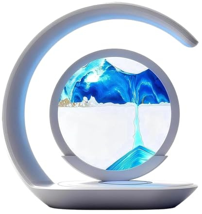 Wireless Charger - Moving Sand Lamp Decor,Cell Phone Chargers - Wireless Charger Stand | For Bedroom Table Night Bathroom Home Sensory Meditation Office