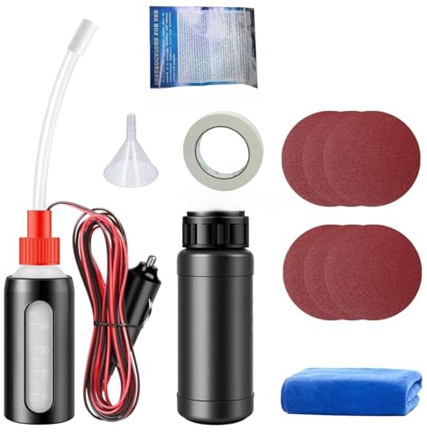 Kit Rigenerazione Fari Auto, Kit Lucidante e Pulizia con Liquido Protettivo 100ml - Ripristino Fari Ingialliti, Opachi e Graffiati - Facile da Usare per Auto, Moto e Camion