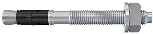 fischer 95864 Bolzenanker FAZ II 16 / 50 gvz, Schwerlastanker mit hoher Tragfähigkeit, Ankerbolzen für Befestigungen schwerer Lasten und Stahlkonstruktionen, Seismik- & ETA-Zulassung, Grau
