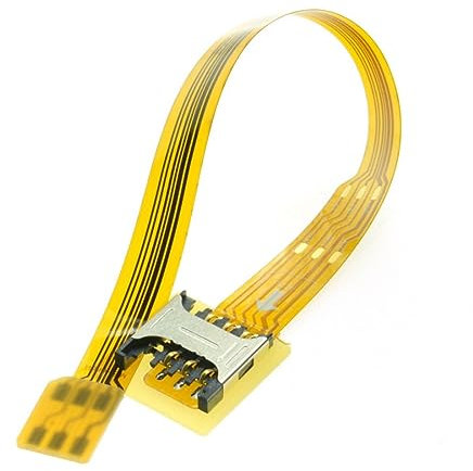 chenyang CY Soft Flat FPC Cable Micro SIM Card to Nano SIM Kit Male to Female Extension Extender Cable 10cm