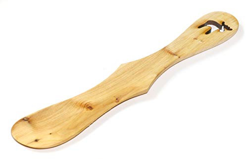 Nordic Art Store Buttermesser aus natürlichem, nordischem, unbehandeltem Wacholderholz handgefertigt - Elch