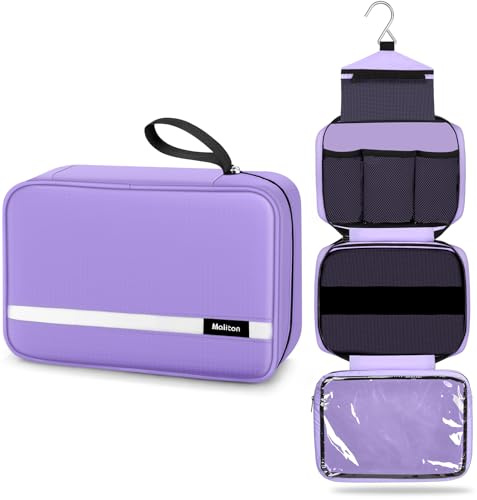 Beauty Case da Viaggio Uomo y Donna, Borsa da Toilette Grande per Viaggio | Borsa da Bagno Compatta da Appendere con 4 Scomparti | Beauty Case da Doccia Impermeabile
