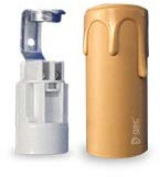 Portalámparas + funda de vela E14 26x65 mm Crema GSC 2203362