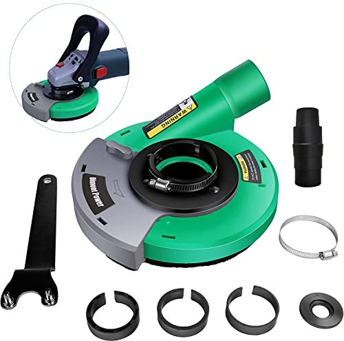 Universal Absaughaube Schleiftopf 115/125mm für Winkelschleifer, mit Bürstenkranz, Kann verwendet werden mit Diamantschleifbecher