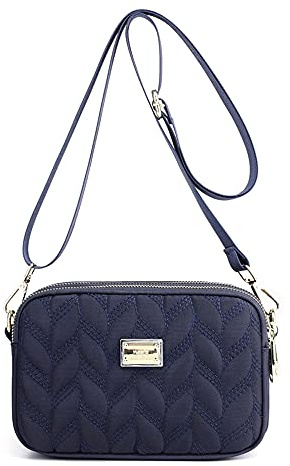 YANAIER Damen Handy Umhängetasche Schultertasche Wasserdicht Nylon kleine Tasche Handytaschen zum Umhängen Frauen Brieftasche Saphirblau Kleine