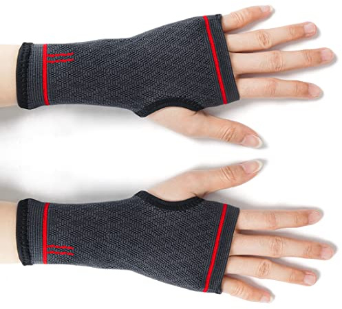 Kuangmi Sport Handgelenkbandage, Kompressionsbandage für Karpaltunnel (Medium, Blue Paar)