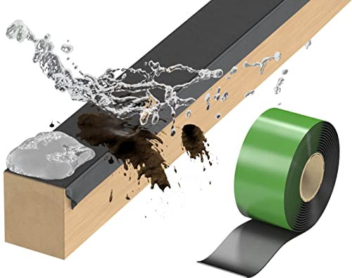 Gartenwelt Riegelsberger Bande de protection universelle de qualité supérieure pour bois et sous-structure - Ruban de masquage - Fabriqué en Allemagne - Protection contre les précipitations - 87 mm x