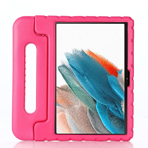 Cover per Samsung Galaxy Tab A8 10.5 X200 X205 X207, Rigida Custodia Antiurto per Bambini con Kickstand, Leggera Protettiva Custodia per Samsung Galaxy Tab A8 10.5 X200 X205 X207 (Rosa Rossa)