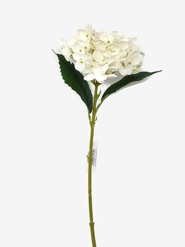 AFS 45cm Single Stem Artificial White Hydrangea Flower Stem - Wedding Home Decor