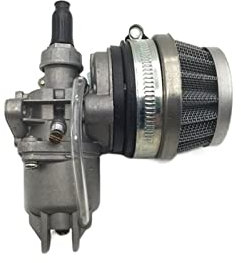 Motorrad Vergaser 47CC 49CC Vergaser mit 44mm Luftfilter und Dichtung Zündspule für Mini Moto für Dirt Pocket Bike für ATV Quad Vergaseranlagen (Color : Silver)