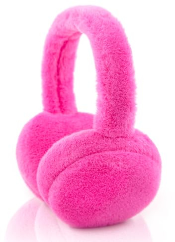 SEYUFN Faltbare Ohrenwärmer Damen Winter Plüsch Ohrenschützer Kinder Weiche Warm Halten Ohrenwärmer Mädchen Jungen Niedliche Ohrwärmer (A-rosa rot)