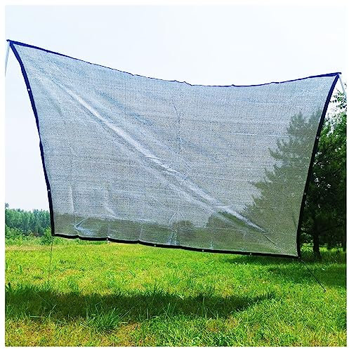 Sonnensegel Hdpe aus Alu Gewebe, Sonnenschutz Dachfenster Innen Draußen für Zwinger Hunde Hühnerstall - Reduziert Die Temperatur - UV-Beständig Reflektierend Alu Terrassen Überdachung Sonnenschutz ( S