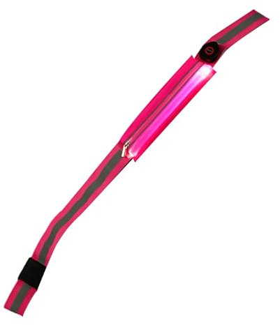Woedpez Reflektierende Gürtelschärpe mit Sicherheitslicht, wiederaufladbar über USB, LED-Licht, Laufgürtel für Läufer, Walker, Sichtbarkeit, wiederaufladbares LED-Licht
