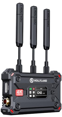 Hollyland Pyro S Wireless HDMI SDI Transmitter and Receiver, 4K30/1080p60 400m Range, 50ms Latency, Support Up to 4 Wireless Video Receivers, Auto Dual-Band Hopping, UVC & RTMP Live Stream (1TX)