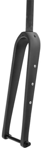 Carbon-Rennrad-Starrgabel 700C Gravel-Gabel Steckachse 12x100mm Scheibenbremse Fahrradgabel 1-1/8 Gerade/Konische Rohr-Vorderradgabel Mit Wasserflaschenhalterloch (Farbe: Mattschwarz, Größe: Gerade)