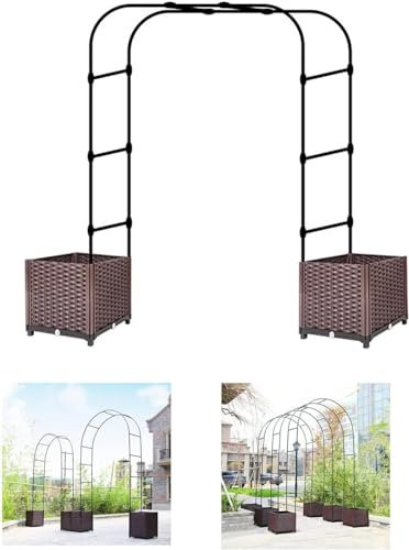 Arbres de Jardin extérieurs en métal, Supports à Fleurs en Arc de Roses, Arbres en Arc de Mariage, utilisés for Les Plantes grimpantes, Les terrasses(170 * 235cm)