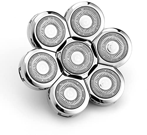 Rasoir de rechange 6/7 têtes de tondeuse à barbe électrique facile à installer pour tête chauve et
