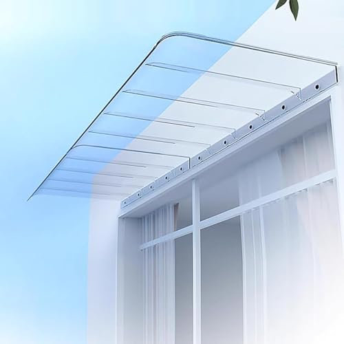 Polycarbonat Unsichtbare Haustür Vordach Markise für UV Regen Schneeschutz Schallschutz Veranda Markise für Outdoor/Garten