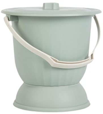 FashionCha Bettpfanne mit Deckel, Nachttopf für Kinderzimmer, 4,5 L Urinal, GrÜn
