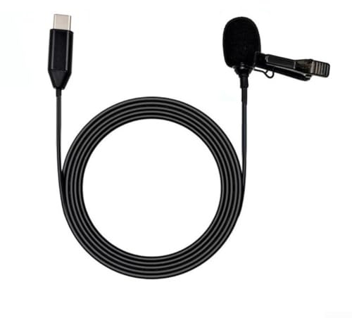 Hasaller Micro cravate USB à clipser avec connexion de type C pour ordinateur portable, PC, streaming, conférence, entretiens, chant en ligne, enregistrement audio (X2 X3)