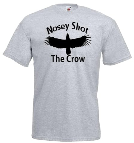 Adults Nosey Shot The Crow Farmer Jim British Comedy TV Show Unisex Grey T-Shirt [L]