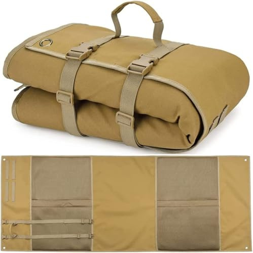 Peminkoo Tappetino da tiro Coperta Imbottita per riposare all'aperto Arrotolabile in Tessuto Oxford Antiscivolo Leggero Impermeabile Resistente per Caccia (200x74 cm)