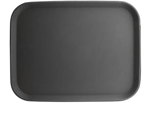 Fast Food Serving Tray, 35.5 x 45.5 cm, Black Polypropylene, Commercial and Home Use