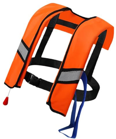 Qurygin Gilet de sauvetage pour adulte, gilet de sauvetage automatique, gilet de flottaison en nylon 150N, gilet de flottaison unisexe pour adultes et enfants, planche à pagaie, flottant, kayak