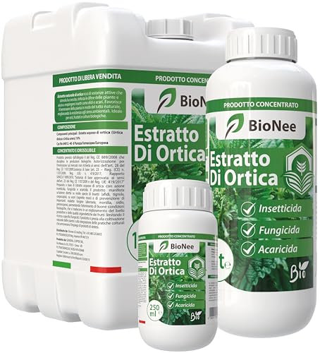 Estratto di Ortica Concentrato 1L – Insetticida Naturale, Fungicida e Acaricida – Uso Biologico – Idrosolubile, per Orto, Frutteto e Piante da Giardino