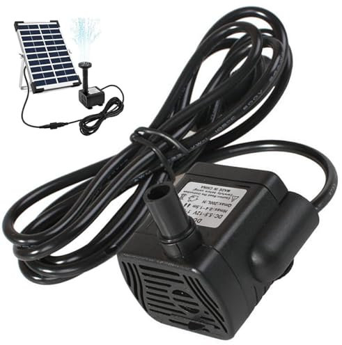 Pompes à eau solaire DC 22V-24V 3W mini pompes de fontaine solaire 300L / h Caractéristiques d'eau imperméable silencieuse 4, 9 pieds distance de pulvérisation idéale pour aquarium à domicile sans p